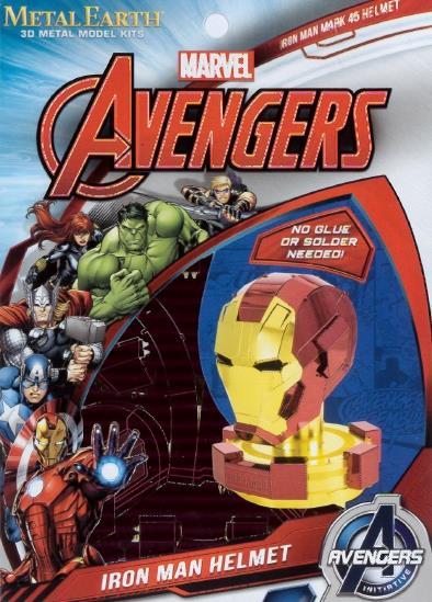 Avengers Marvel Iron Man Helmet Colored Metal Earth 3D Model Kit MMS324 - 2
