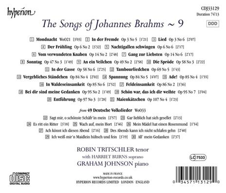 Lieder vol.9 - CD Audio di Johannes Brahms - 2