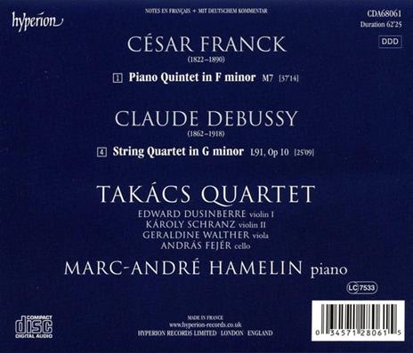 Quintetto M7 - Quartetto L91 - CD Audio di Claude Debussy,César Franck - 2