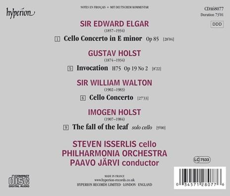Concerti per Violoncello - CD Audio di Edward Elgar,William Walton - 2
