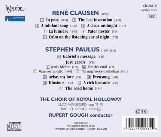 Opere corali - CD Audio di Rupert Gough,Stephen Paulus,René Clausen,Royal Holloway Choir - 2