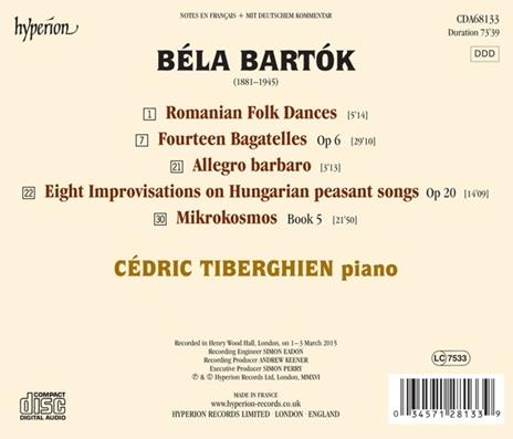 Mikrokosmos 5 & Other Works - CD Audio di Cédric Tiberghien - 2