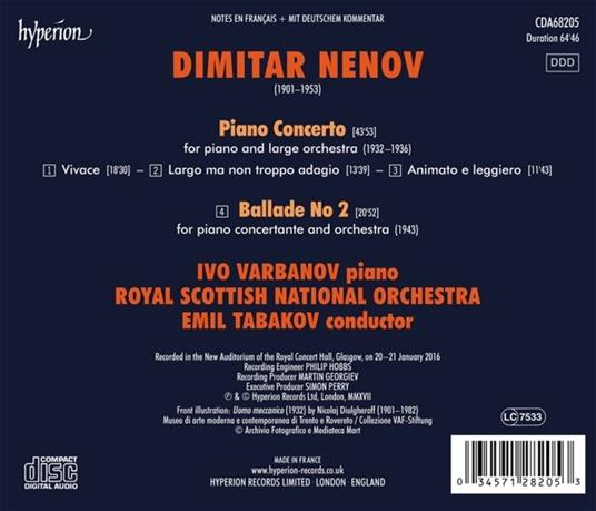 Concerto per Pianoforte - Ballata n.2 - CD Audio di Royal Scottish National Orchestra,Dimitar Nenov,Ivo Varbanov - 2