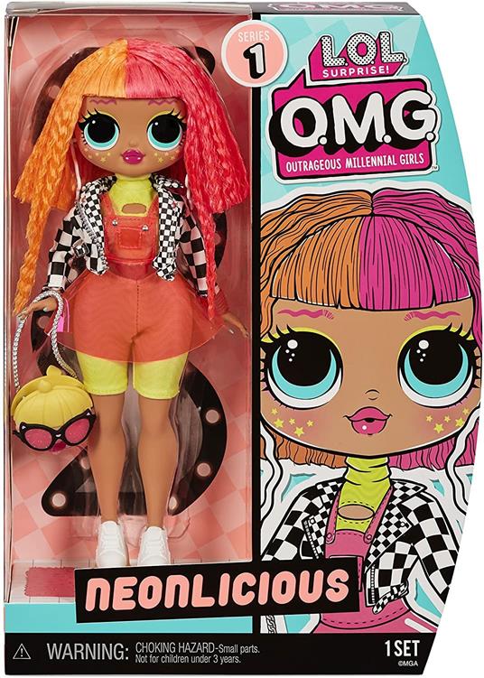 LOL Surprise OMG Core Serie 1 Bambola alla Moda NEONLICIOUS - con Vestiti, Accessori, Scarpe e Altro - Riedizione Limitata da Collezione - per Bambini dai 4 Anni in su - 2