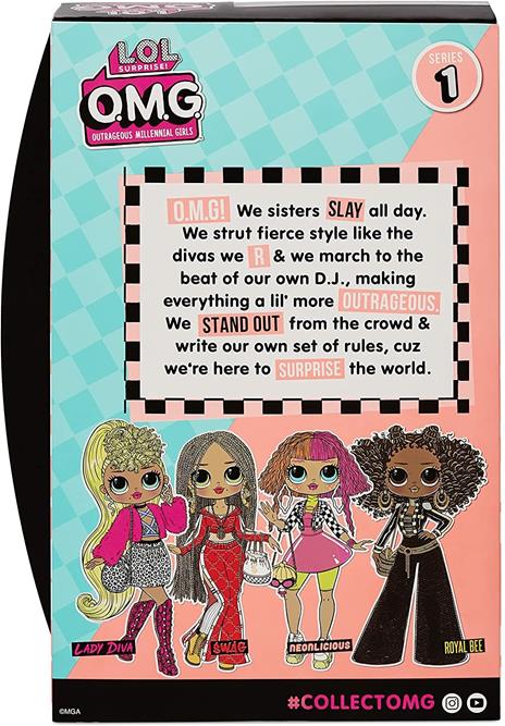 LOL Surprise OMG Core Serie 1 Bambola alla Moda NEONLICIOUS - con Vestiti, Accessori, Scarpe e Altro - Riedizione Limitata da Collezione - per Bambini dai 4 Anni in su - 3