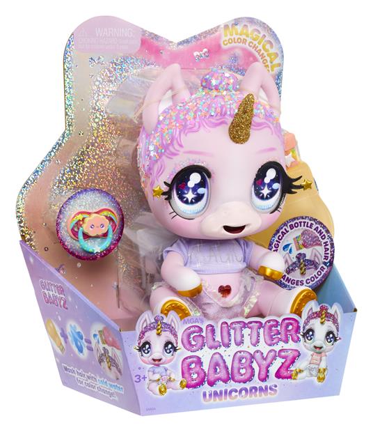 Glitter Babyz Unicorn Doll- Pink Rainbow (Jewels Daydreamer) - 3