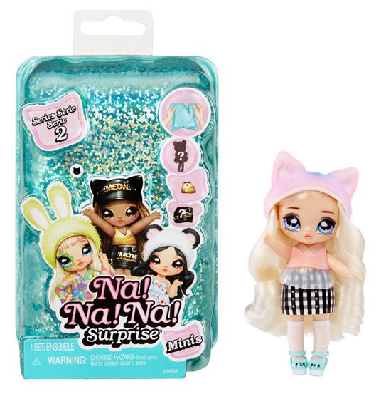 Na! na! na! surprise minis serie 2  bambola fashion alta 10 cm  pacco misterioso con coriandoli