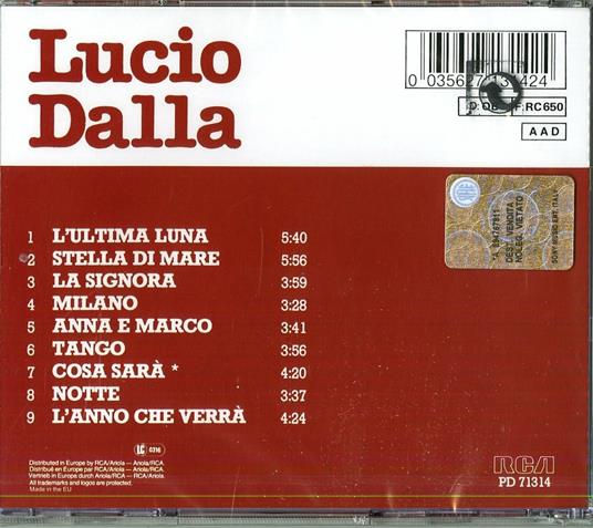 Lucio Dalla - Lucio Dalla - CD