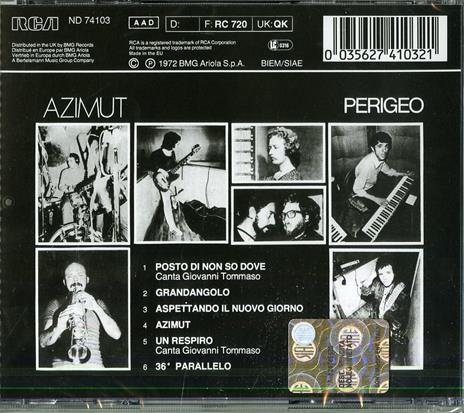 Azimut - CD Audio di Perigeo - 2