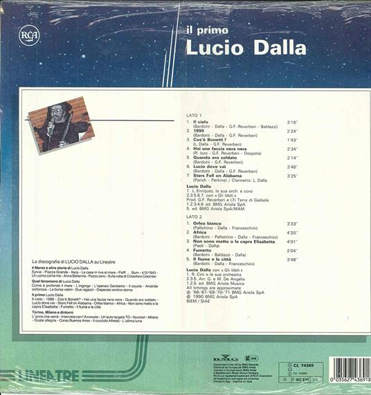 Il Primo Lucio Dalla - Vinile LP di Lucio Dalla - 2