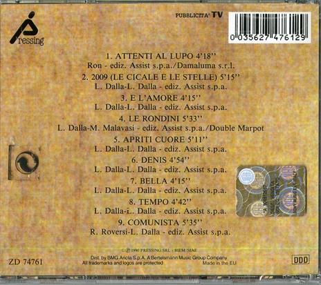 Cambio - CD Audio di Lucio Dalla - 2