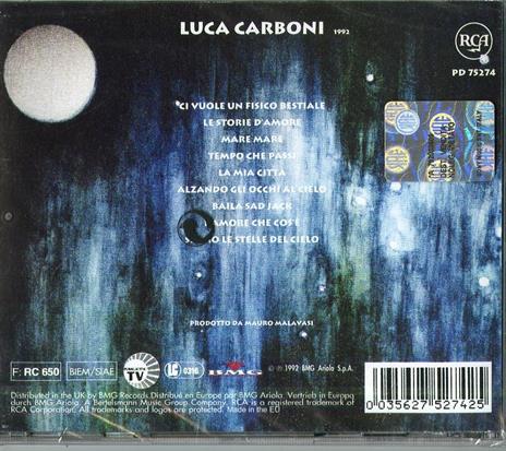 Carboni - CD Audio di Luca Carboni - 2