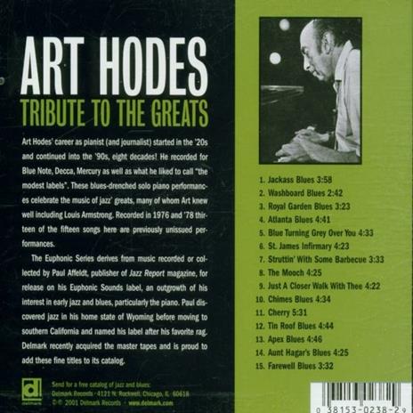 Tribute to the Greats - CD Audio di Art Hodes - 2