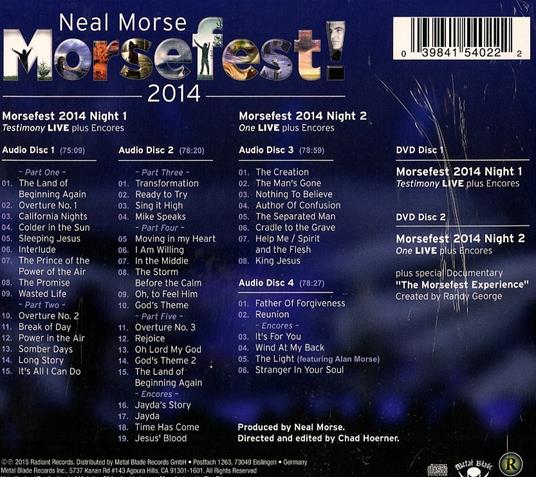 Morsefest! 2014 - CD Audio + DVD di Neal Morse - 2