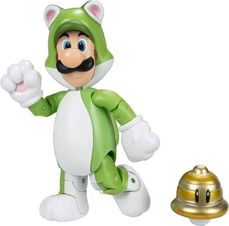 Nintendo Super Mario Cat Luigi Figura 10cm Jakks Pacific - 2