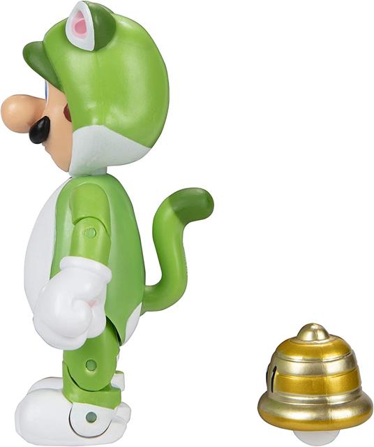 Nintendo Super Mario Cat Luigi Figura 10cm Jakks Pacific - 5