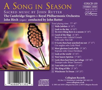 A Song in Season - CD Audio di John Rutter
