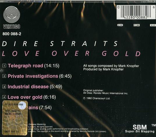 Love Over Gold - CD Audio di Dire Straits - 2