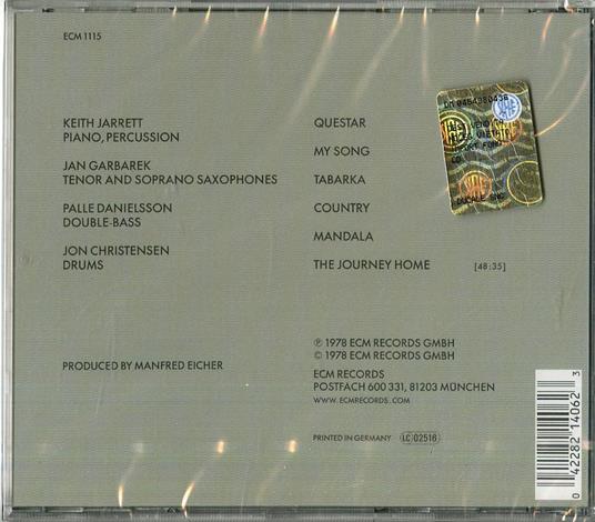 My Song - CD Audio di Keith Jarrett,Jan Garbarek,Palle Danielsson,Jon Christensen - 2