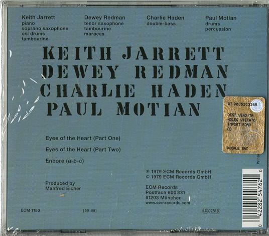 Eyes of the Heart - CD Audio di Charlie Haden,Keith Jarrett,Paul Motian,Dewey Redman - 2