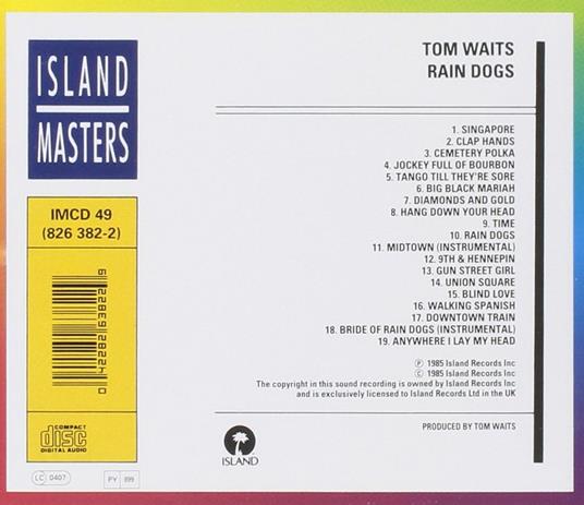 Rain Dogs - CD Audio di Tom Waits - 2