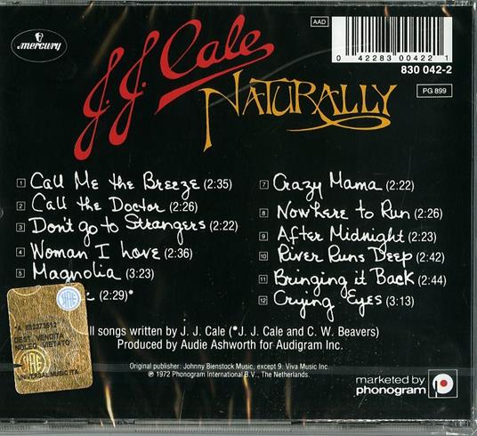 Naturally - CD Audio di J.J. Cale - 2