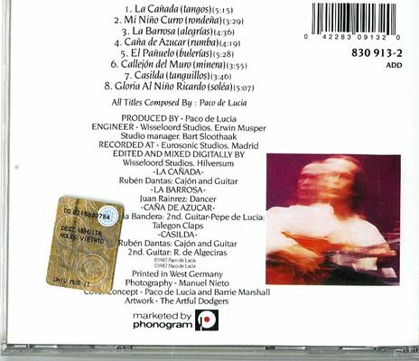 Siroco - CD Audio di Paco De Lucia - 2