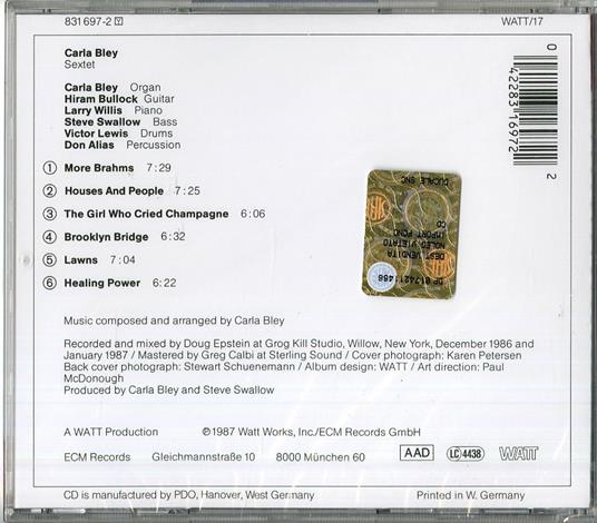 Sextet - CD Audio di Carla Bley - 2