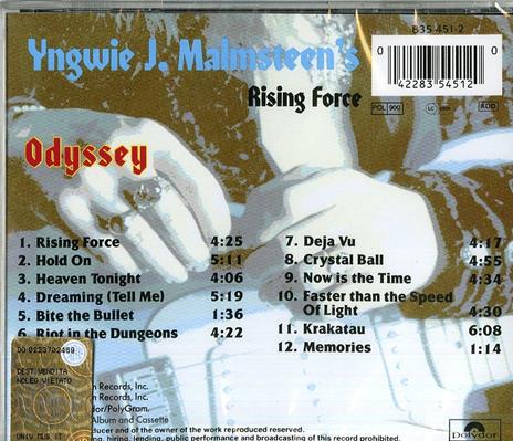 Odyssey - CD Audio di Yngwie Malmsteen,Rising Force - 2