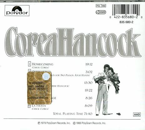 An Evening with - CD Audio di Chick Corea,Herbie Hancock - 2