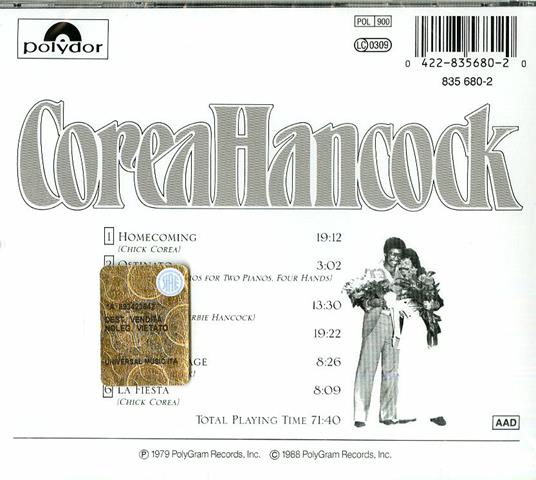 An Evening with - CD Audio di Chick Corea,Herbie Hancock - 2