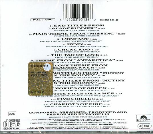 Themes - CD Audio di Vangelis - 2