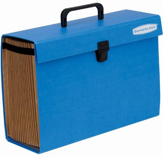 Portadocumenti A Valigetta Espandibile Banker Box 21 Tasche Blu