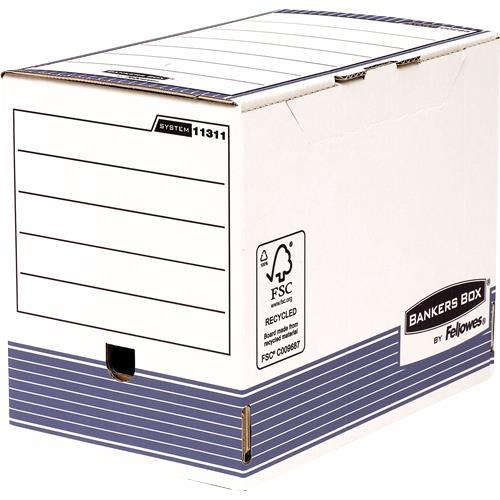 Fellowes 1131102 scatola per la conservazione di documenti Carta Blu, Bianco