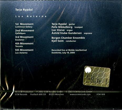 Lux Aeterna - CD Audio di Terje Rypdal - 2