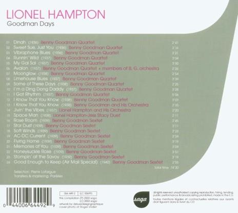 Goodman Days - CD Audio di Lionel Hampton - 2