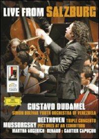 Gustavo Dudamel. Live from Salzburg (DVD) - DVD di Martha Argerich,Renaud Capuçon,Gautier Capuçon,Gustavo Dudamel