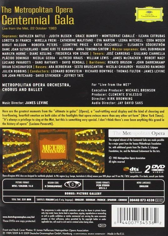 The Metropolitan Opera Centennial Gala (2 DVD) - DVD - 2