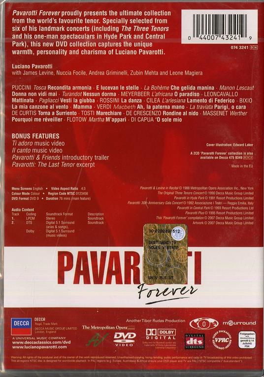 Luciano Pavarotti. Pavarotti Forever (DVD) - DVD di Luciano Pavarotti - 2