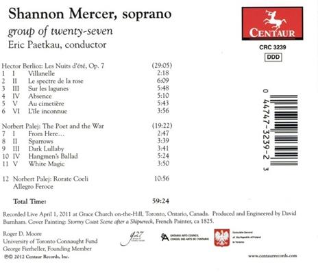 Les Nuits D'Ete-Poet And The War - CD Audio di Berlioz-Palej - 2