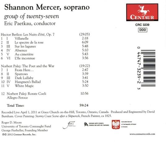 Les Nuits D'Ete-Poet And The War - CD Audio di Berlioz-Palej - 2