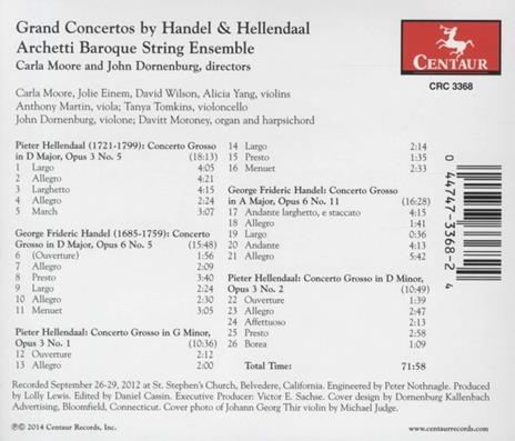 Grand Concertos - CD Audio di Georg Friedrich Händel,Pieter Hellendaal - 2