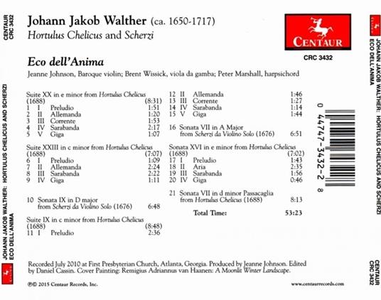 Hortulus Chelicus & Scherzi - CD Audio di J.J Walther - 2