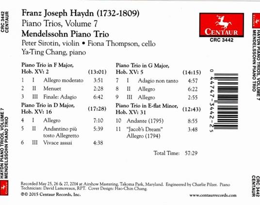 Piano Trios Vol.7 - CD Audio di Franz Joseph Haydn - 2