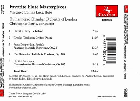 Favorite Flute Masterpieces - CD Audio di Margaret Cornils Luke - 2