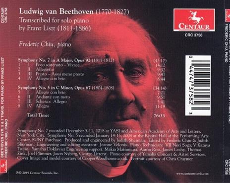 Symphony V & VII (Liszt Transcriptions) - CD Audio di Ludwig van Beethoven - 2