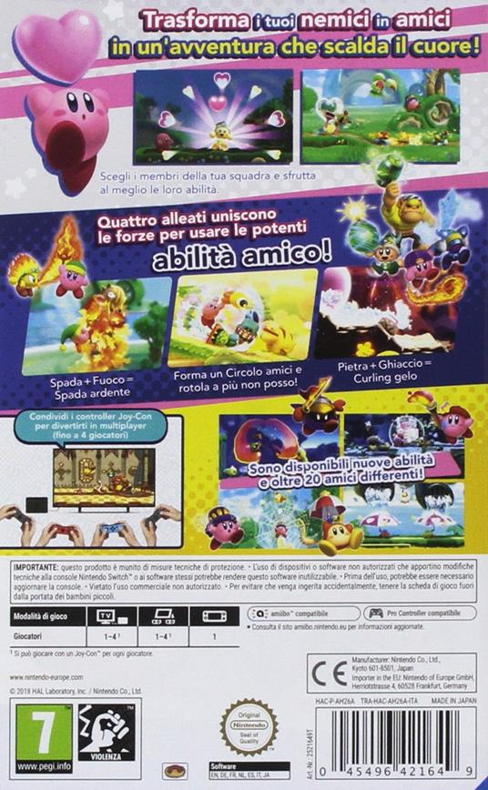 Nintendo Kirby Star Allies Standard Inglese, ITA Nintendo Switch - 3