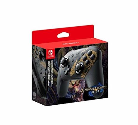 Nintendo Pro Controller Monster Hunter Rise Edition Nero, Oro Bluetooth Gamepad Analogico/Digitale Nintendo Switch