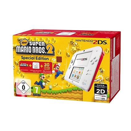 Nintendo 2DS + New Super Mario Bos.2 console da gioco portatile Bianco 8,97 cm (3.53") Touch screen Wi-Fi