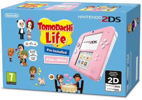 Nintendo 2DS Rosa & Bianco con Tomodachi Life